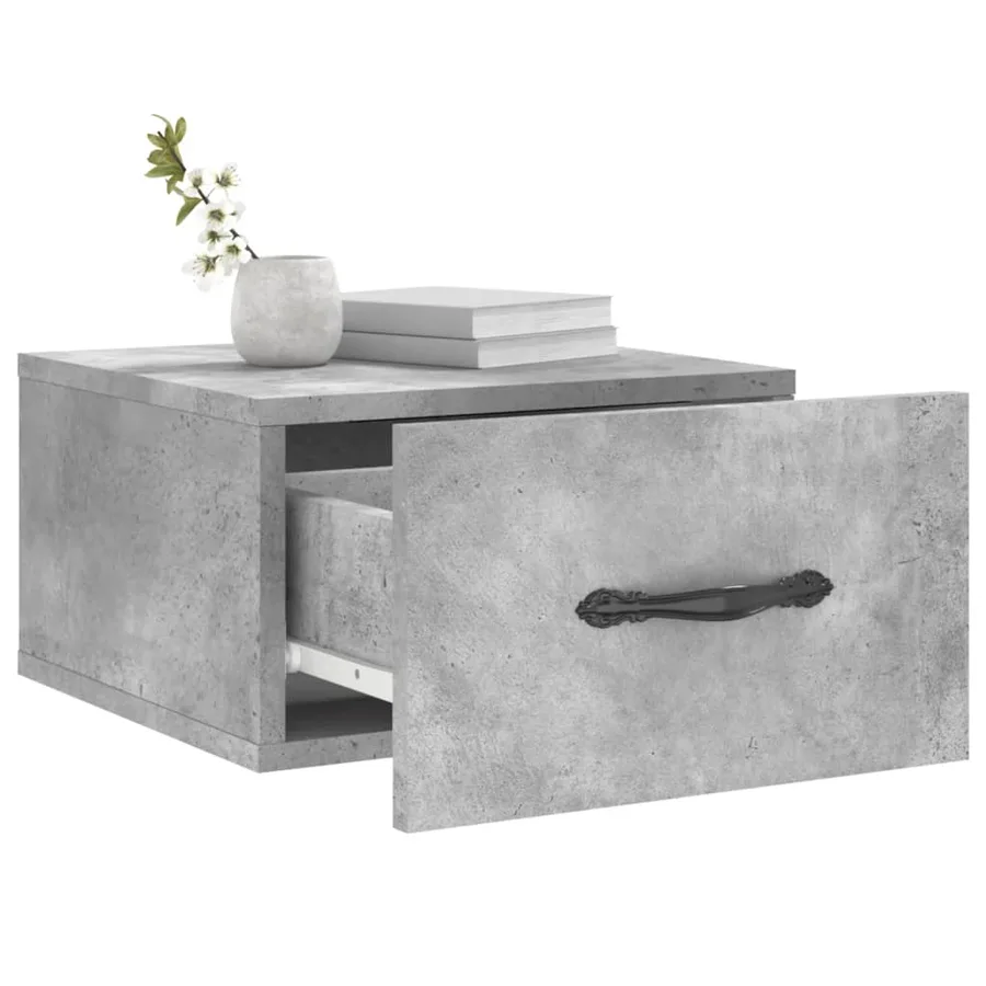 Tables de chevet murales 2 pcs gris béton 35x35x20 cm - 4