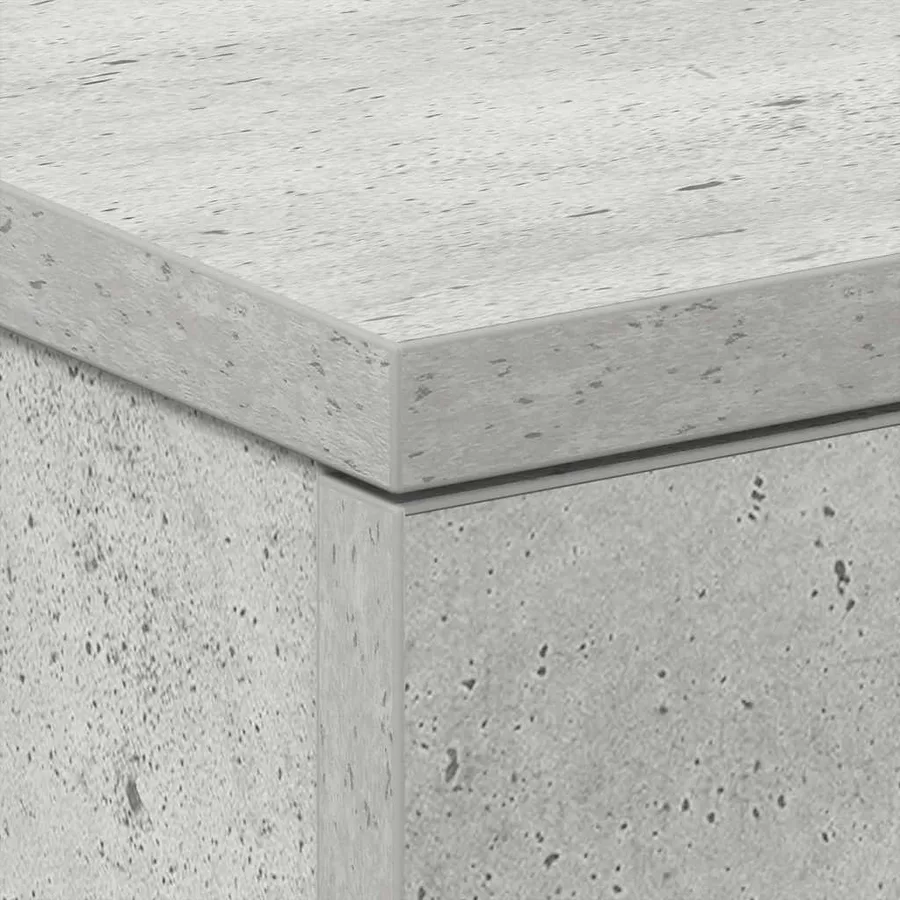Tables de chevet 2 pcs Gris béton 38x35x56 cm Bois d'ingénierie - 10