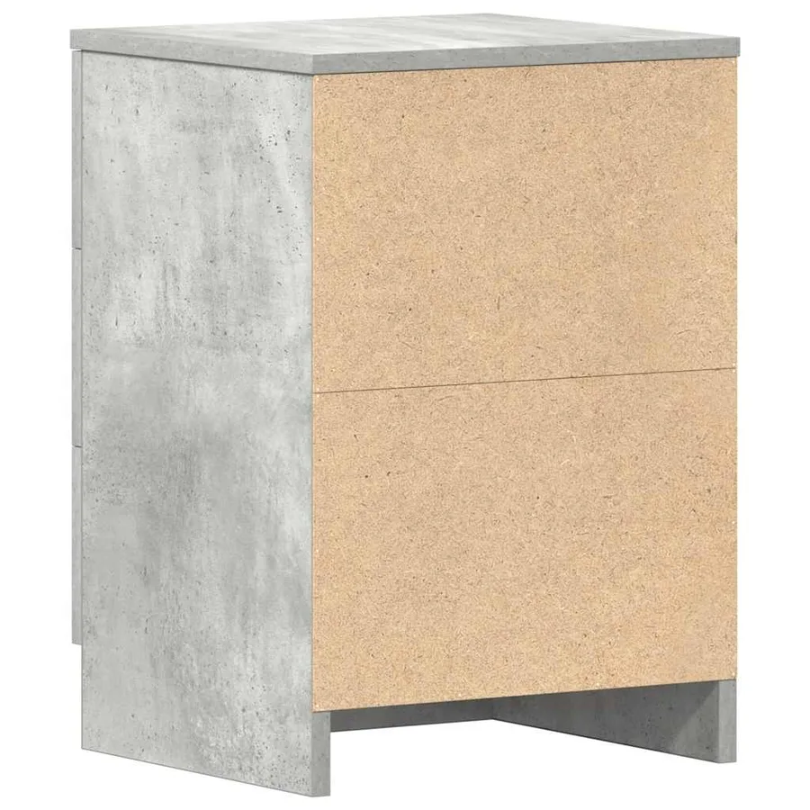 Tables de chevet 2 pcs Gris béton 38x35x56 cm Bois d'ingénierie - 9