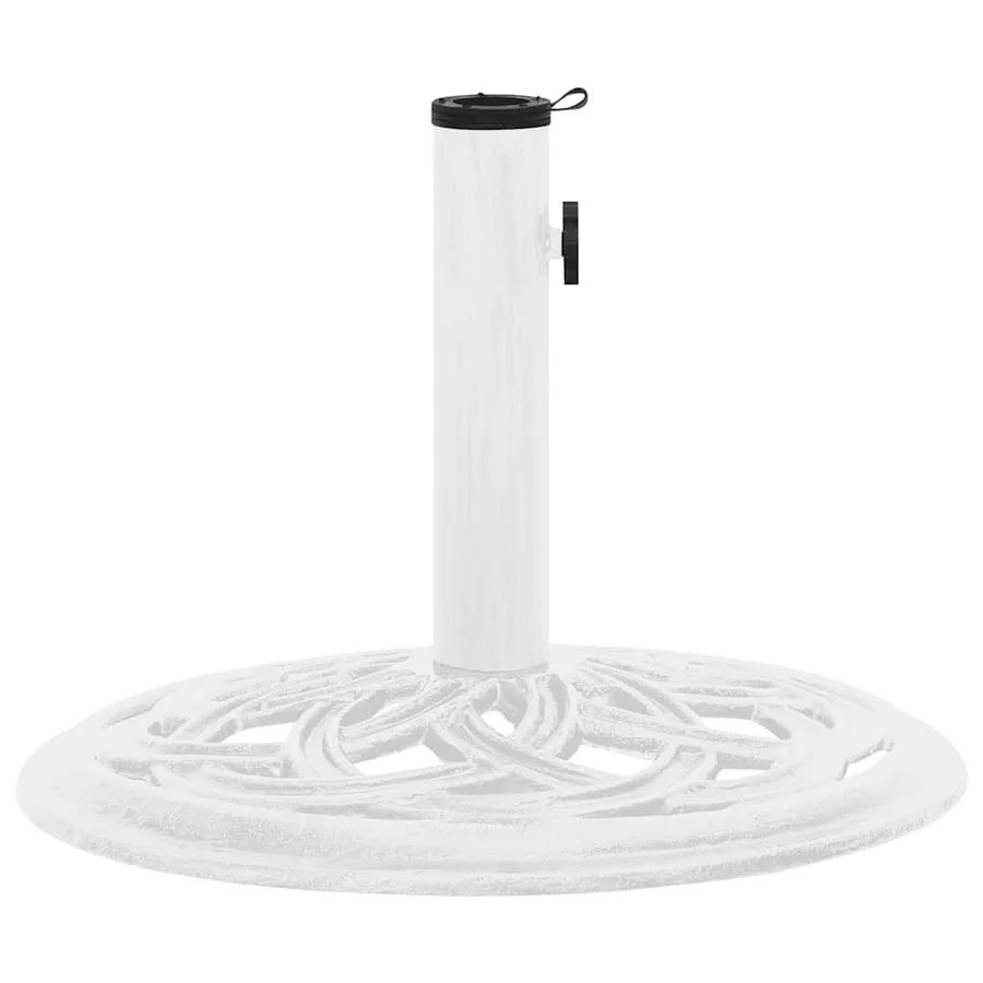 Socle de parasol Blanc 44x44x31 cm Fonte - 4