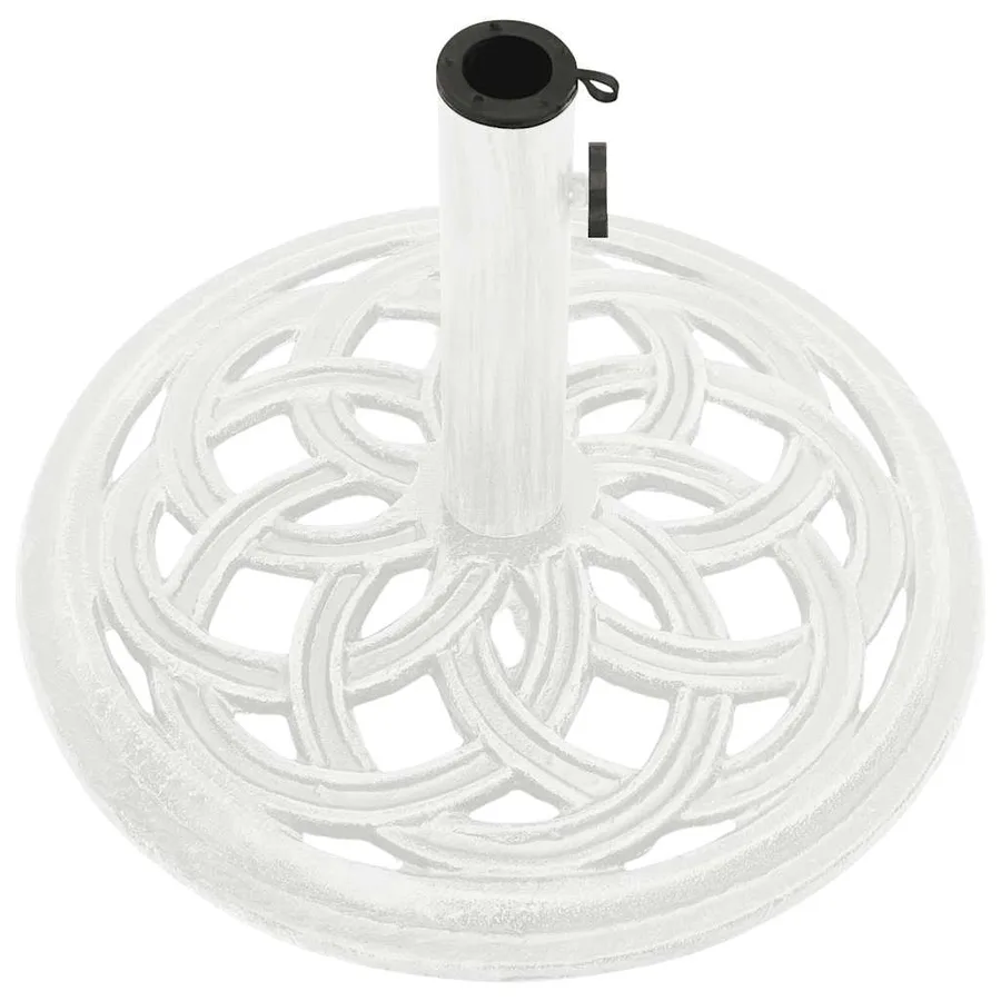 Socle de parasol Blanc 44x44x31 cm Fonte - 5