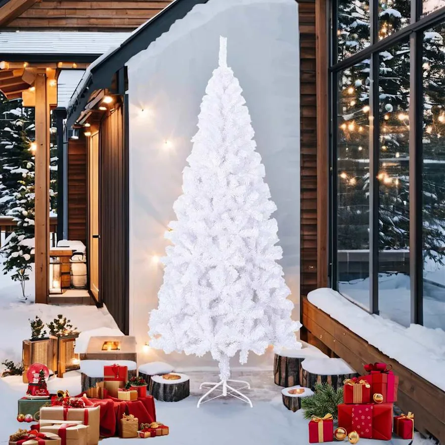 Sapin de Noël artificiel L 240 cm Blanc - 2