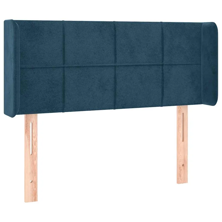 Tête de lit avec oreilles Bleu Foncé 83x16x78/88 cm Velours - 2