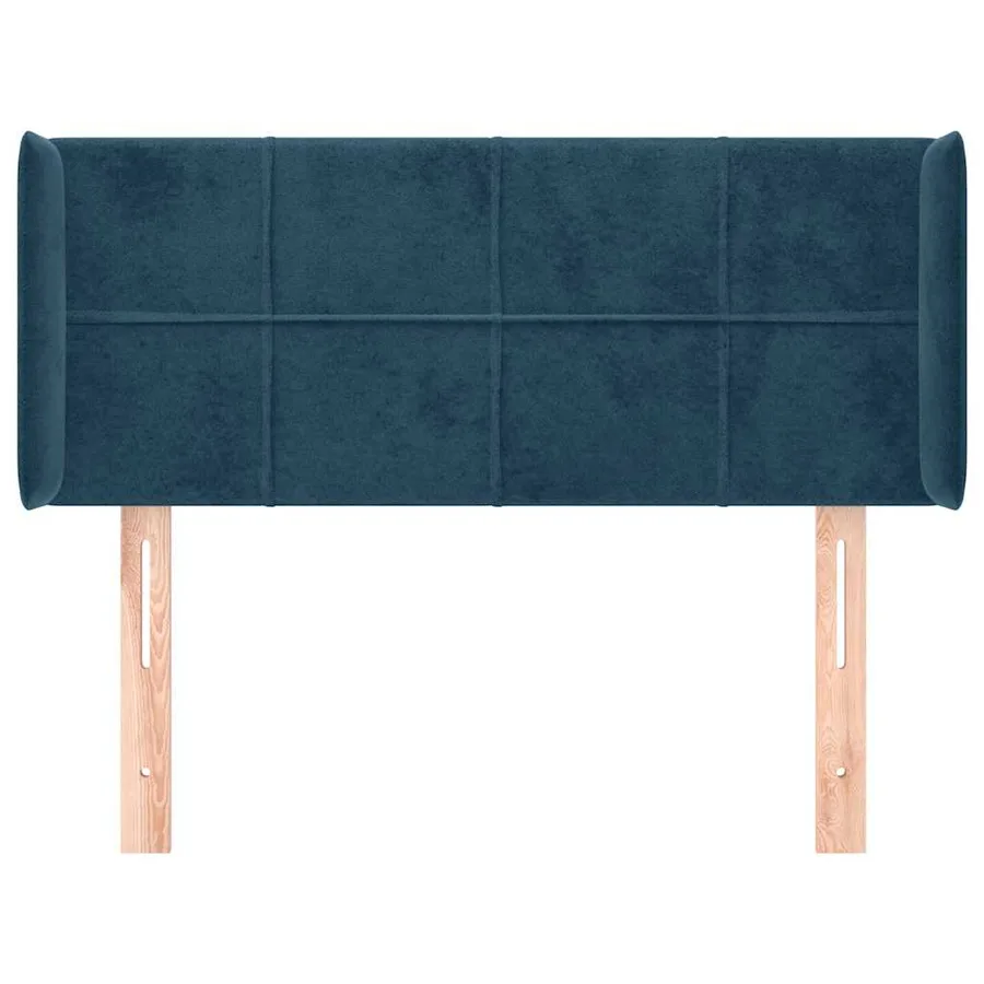 Tête de lit avec oreilles Bleu Foncé 83x16x78/88 cm Velours - 3