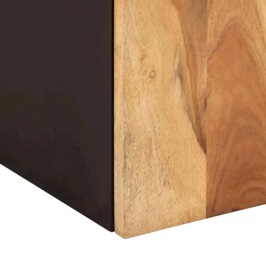 Armoire de salle de bain murale 38x33x48cm bois massif d'acacia - 10