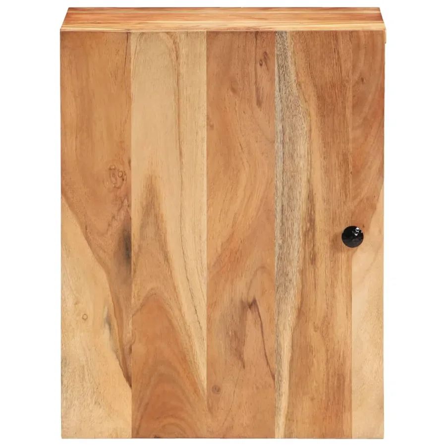 Armoire de salle de bain murale 38x33x48cm bois massif d'acacia - 4