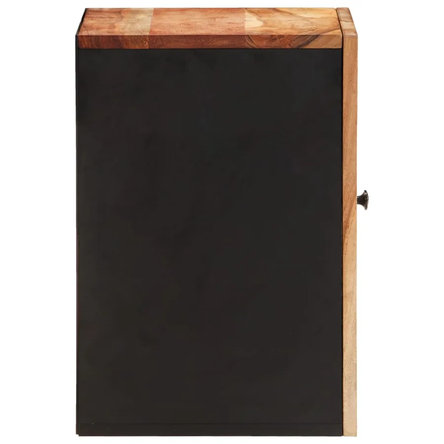 Armoire de salle de bain murale 38x33x48cm bois massif d'acacia - 5