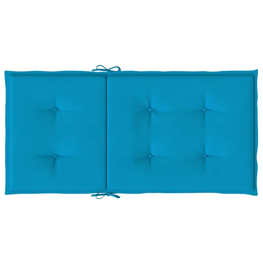 Coussins de chaise de jardin à dossier bas lot de 4 bleu - 6