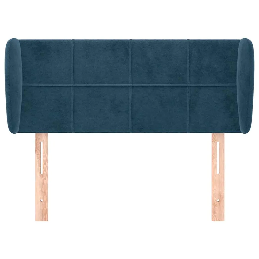 Tête de lit avec oreilles Bleu foncé 83x23x78/88 cm Velours - 3