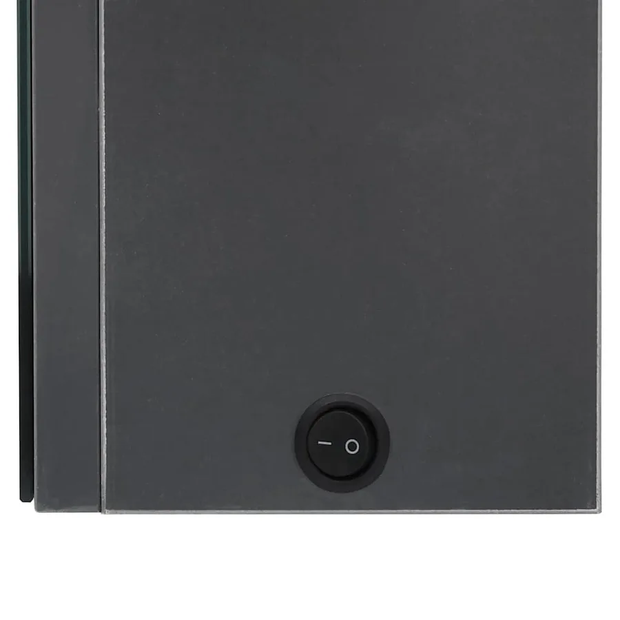Armoire de salle de bain à miroir LED 89x14x62 cm Gris - 6