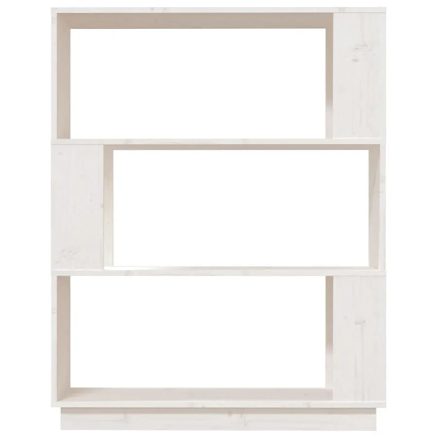 Bibliothèque/Séparateur de pièce Blanc 80x25x101 cm Pin massif - 5