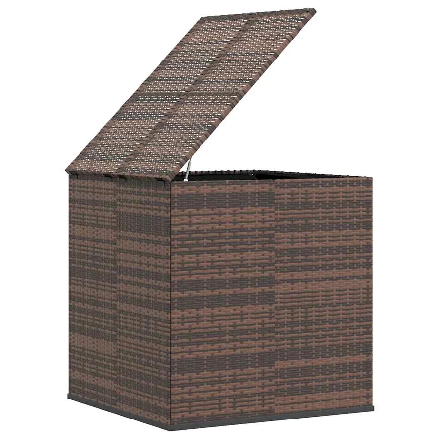 Boîte à coussins de jardin Résine tressée 100x97,5x104cm Marron - 4