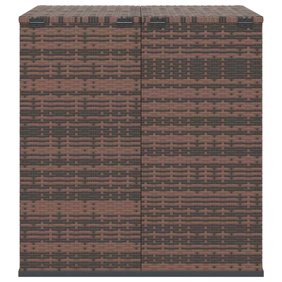 Boîte à coussins de jardin Résine tressée 100x97,5x104cm Marron - 5