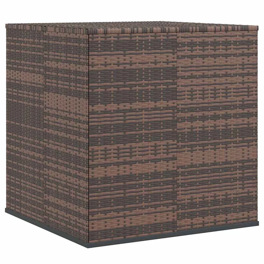 Boîte à coussins de jardin Résine tressée 100x97,5x104cm Marron - 6