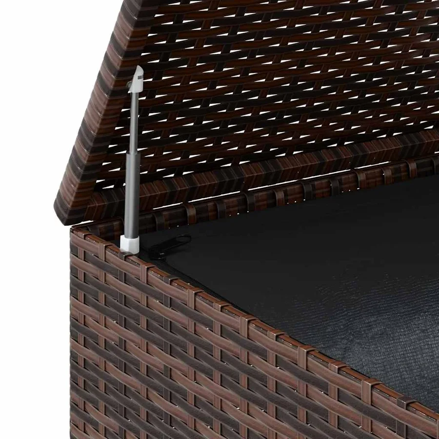 Boîte à coussins de jardin Résine tressée 100x97,5x104cm Marron - 9