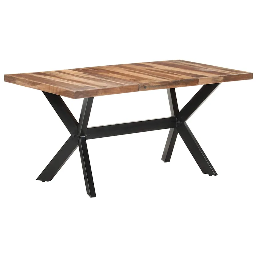 Table de salle à manger 160x80x75 cm Bois avec finition miel - 8