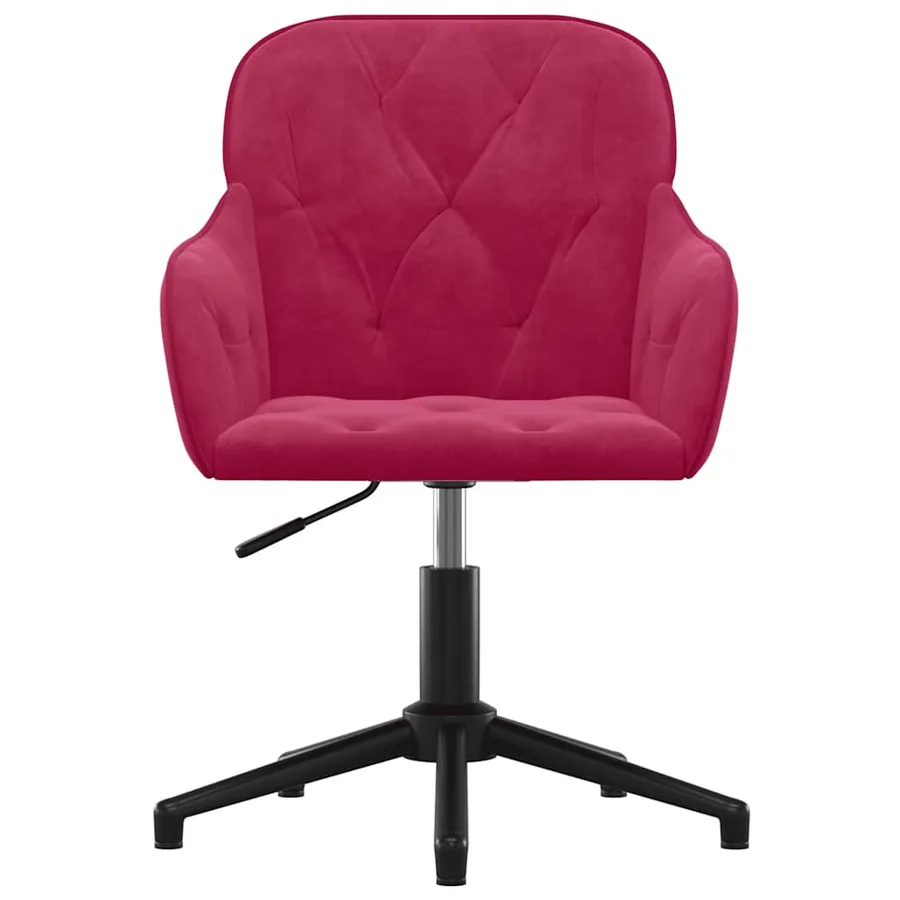 Chaises pivotantes à manger lot de 2 Rouge bordeaux Velours - 4