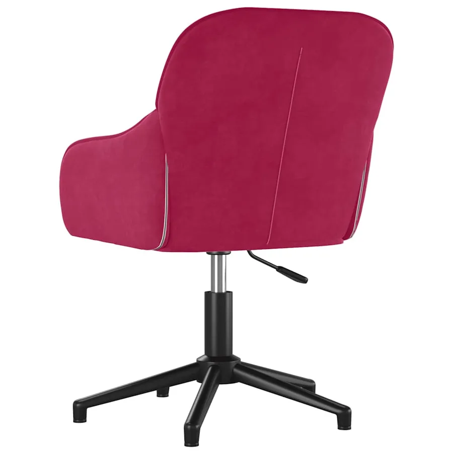 Chaises pivotantes à manger lot de 2 Rouge bordeaux Velours - 6