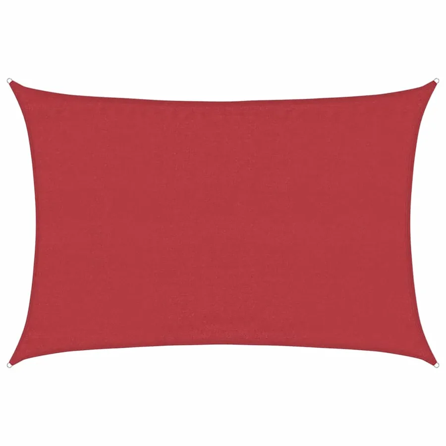 Voile d'ombrage 160 g/m² Rouge 3,5x5 m PEHD - 2