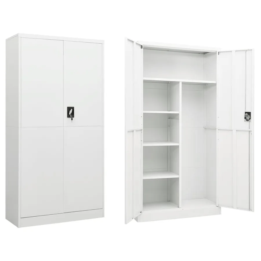 Armoire à casiers Blanc 90x40x180 cm Acier