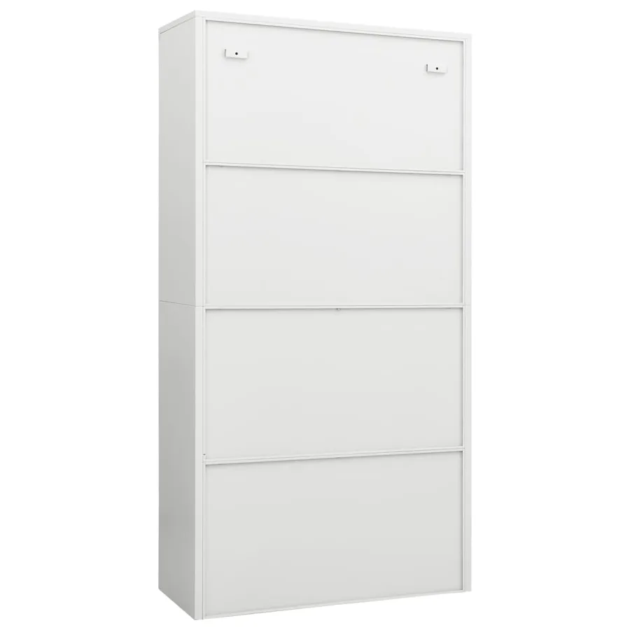 Armoire à casiers Blanc 90x40x180 cm Acier - 4