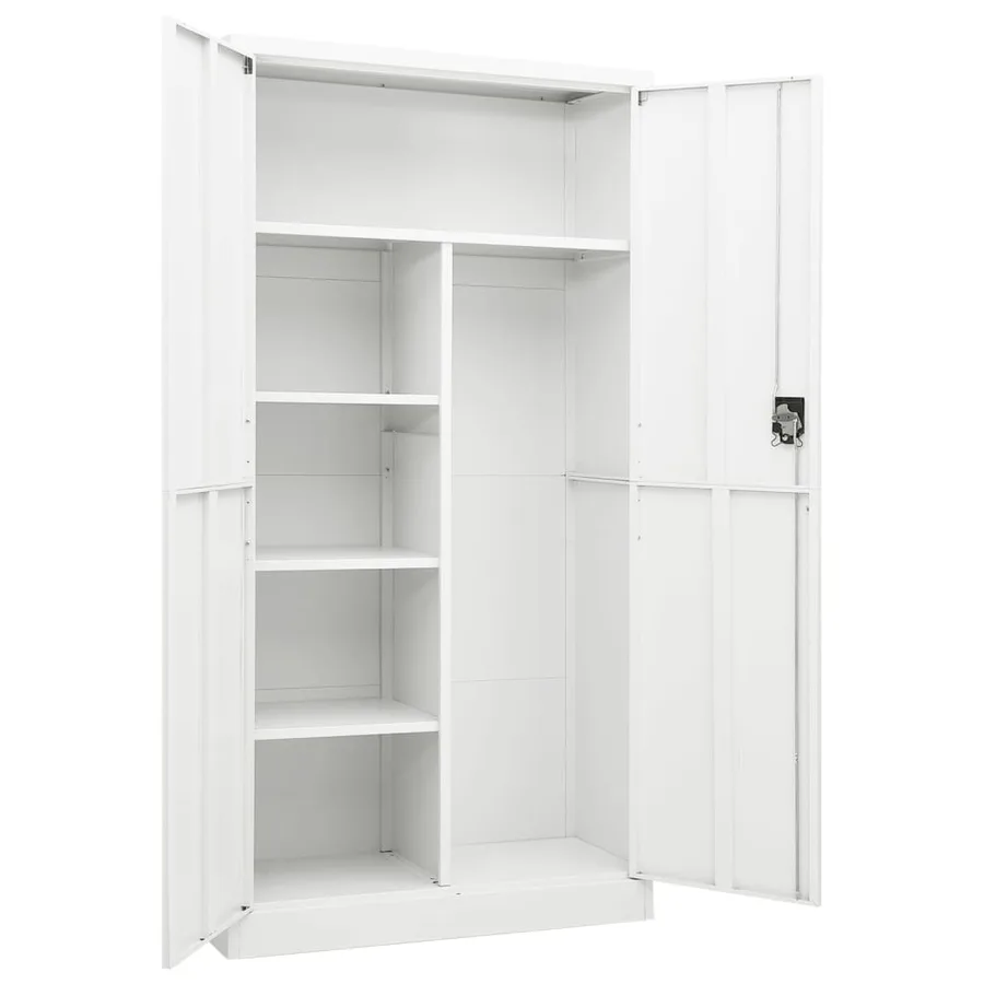 Armoire à casiers Blanc 90x40x180 cm Acier - 5