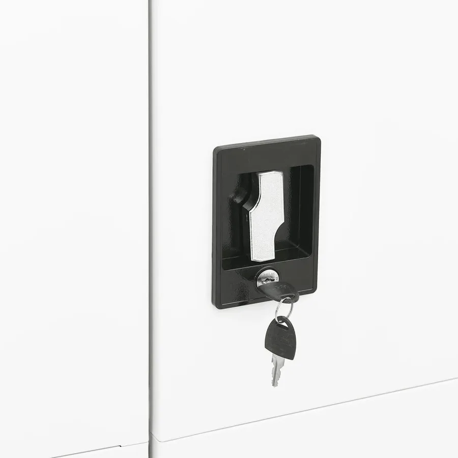 Armoire à casiers Blanc 90x40x180 cm Acier - 7
