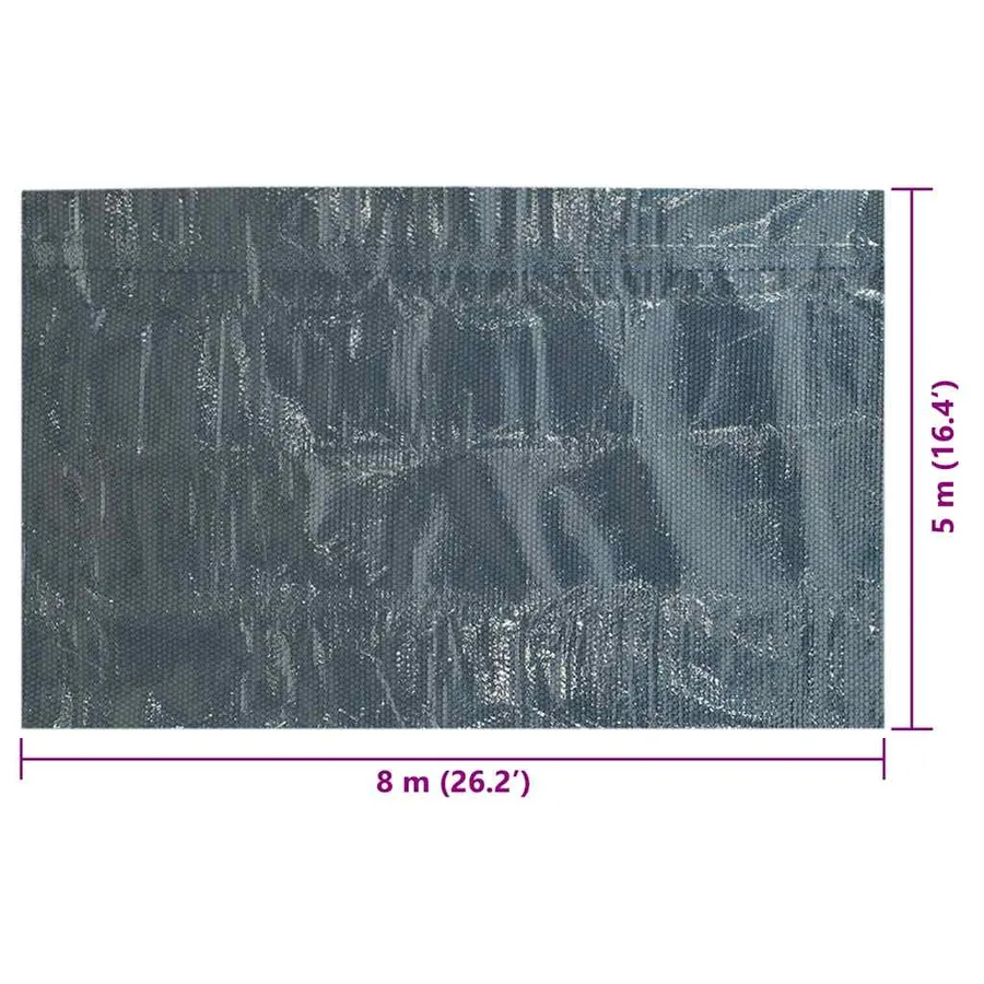 Film solaire de piscine flottant PE 800x500 cm Noir et bleu - 6