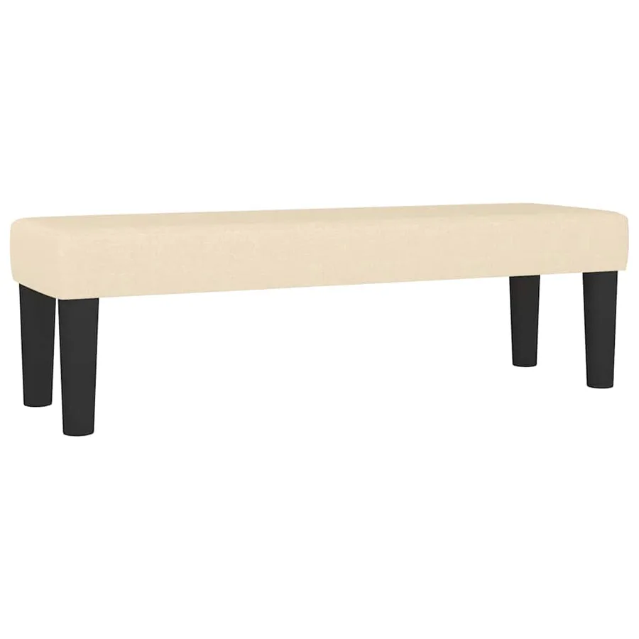 Banc Crème 100x30x30 cm Tissu - 2