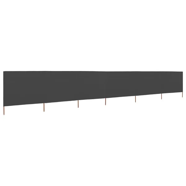 Paravent 6 panneaux Tissu 800 x 80 cm Gris