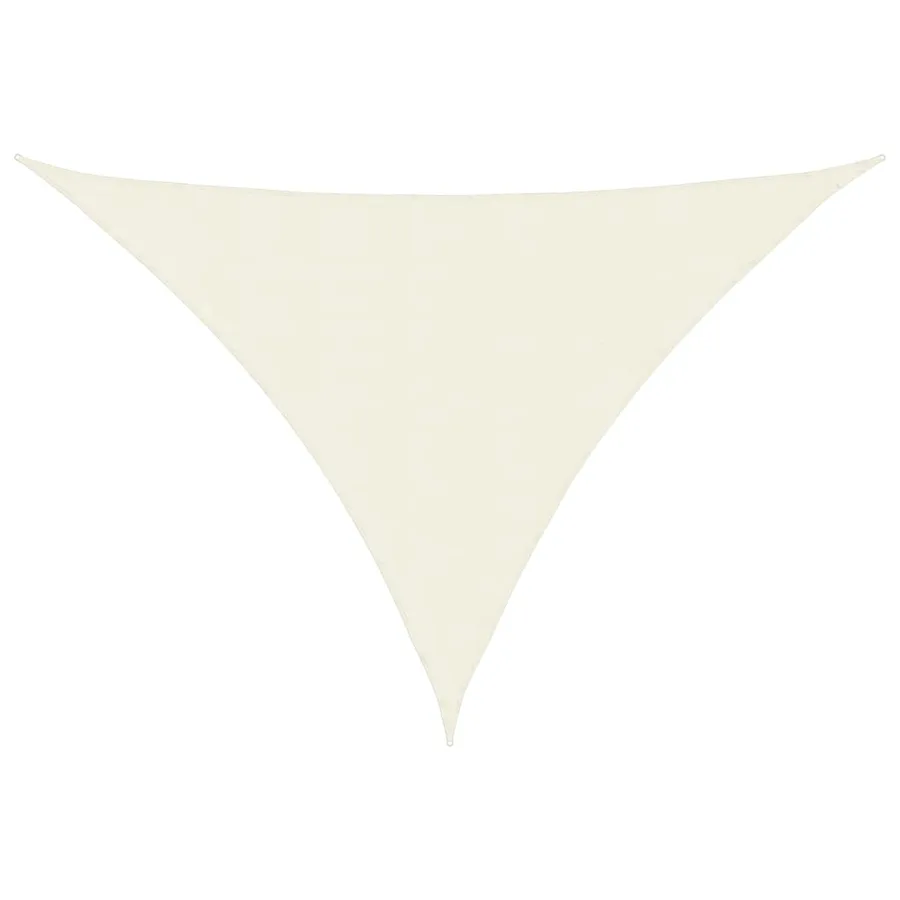 Voile de parasol tissu oxford triangulaire 5x6x6 m crème - 2