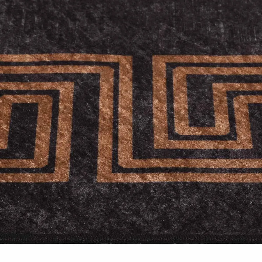 Tapis lavable 80x150 cm Noir et doré - 5