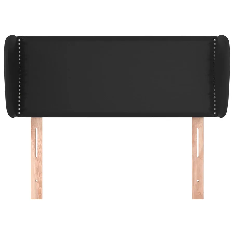 Tête de lit avec oreilles Noir 83x23x78/88 cm Similicuir - 3