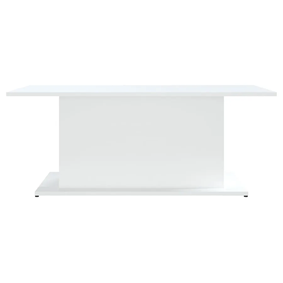Table basse blanc 102x55,5x40 cm bois d'ingénierie - 4