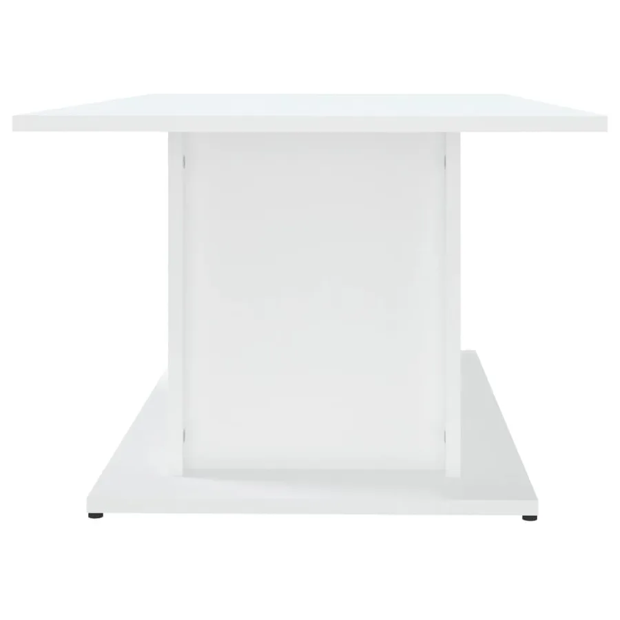 Table basse blanc 102x55,5x40 cm bois d'ingénierie - 5