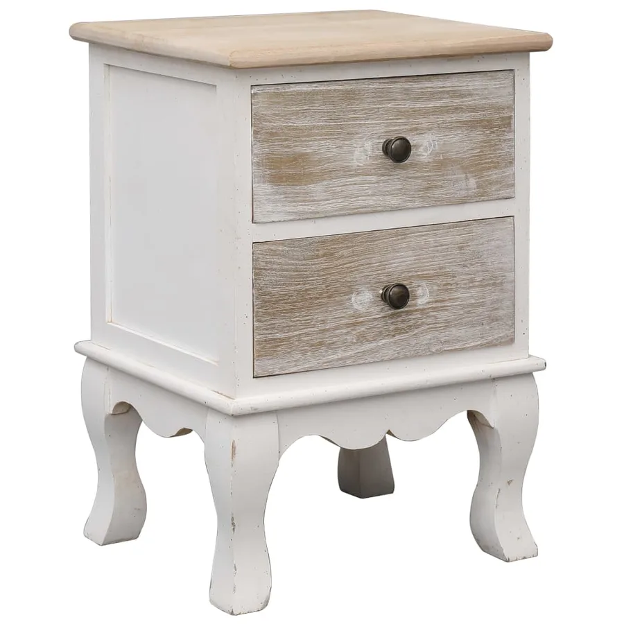 2 pcs Tables de chevet 35x30x50 cm Bois de Paulownia - 2