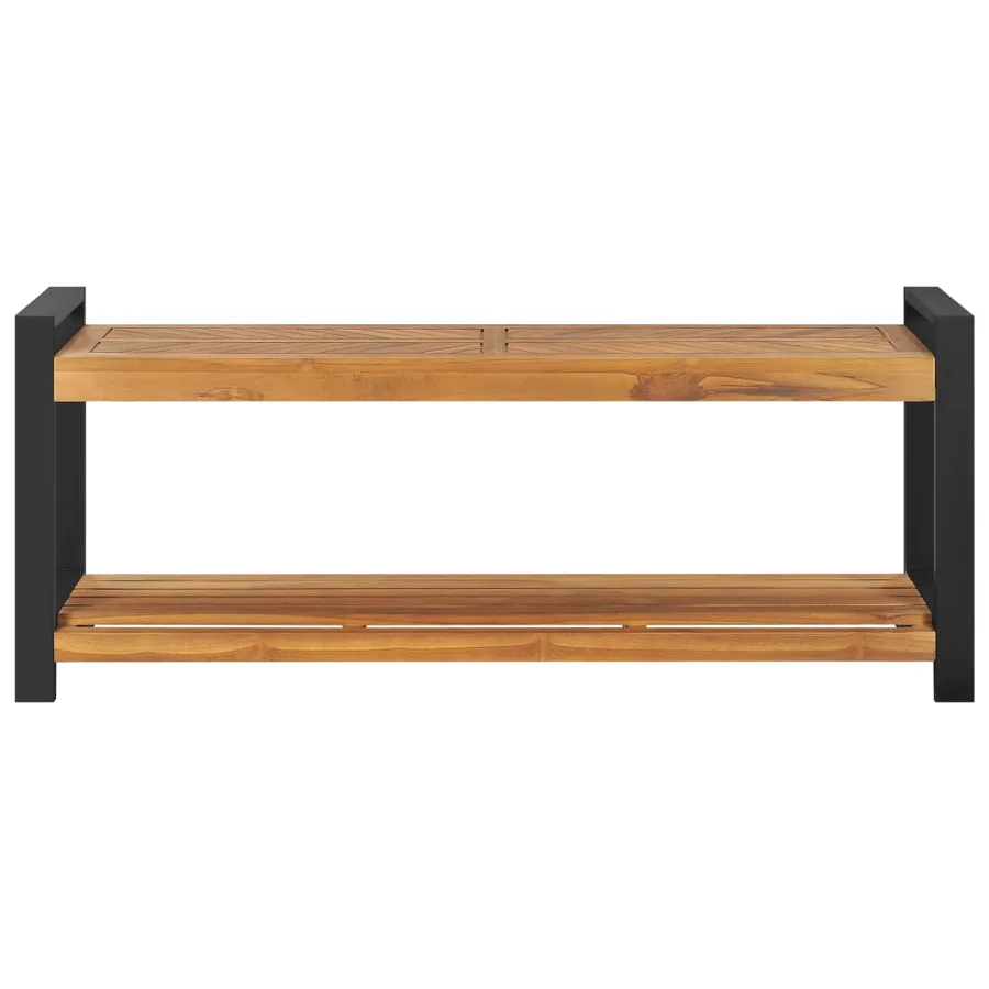 Banc 120 cm Bois de teck solide - 2