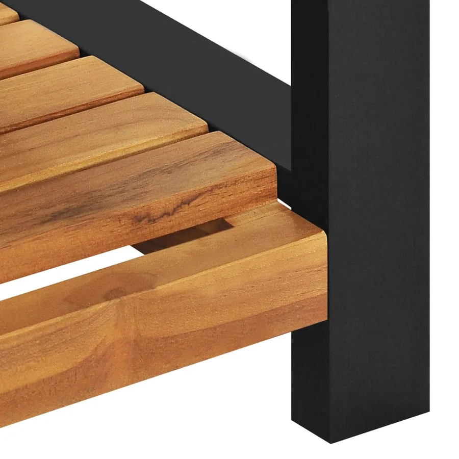 Banc 120 cm Bois de teck solide - 6