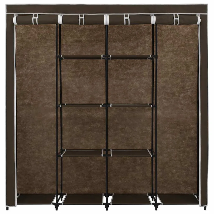 Garde-robe avec 4 compartiments Marron 175x45x170 cm - 4