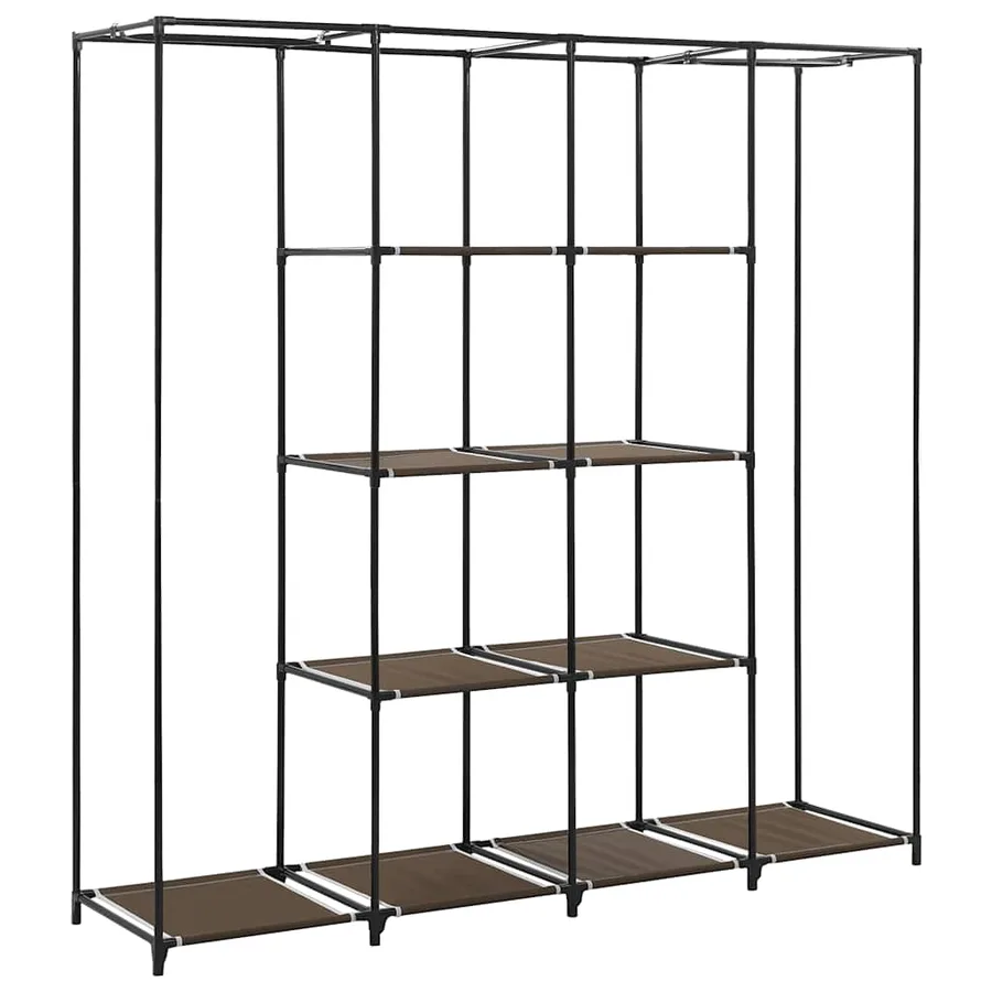 Garde-robe avec 4 compartiments Marron 175x45x170 cm - 7