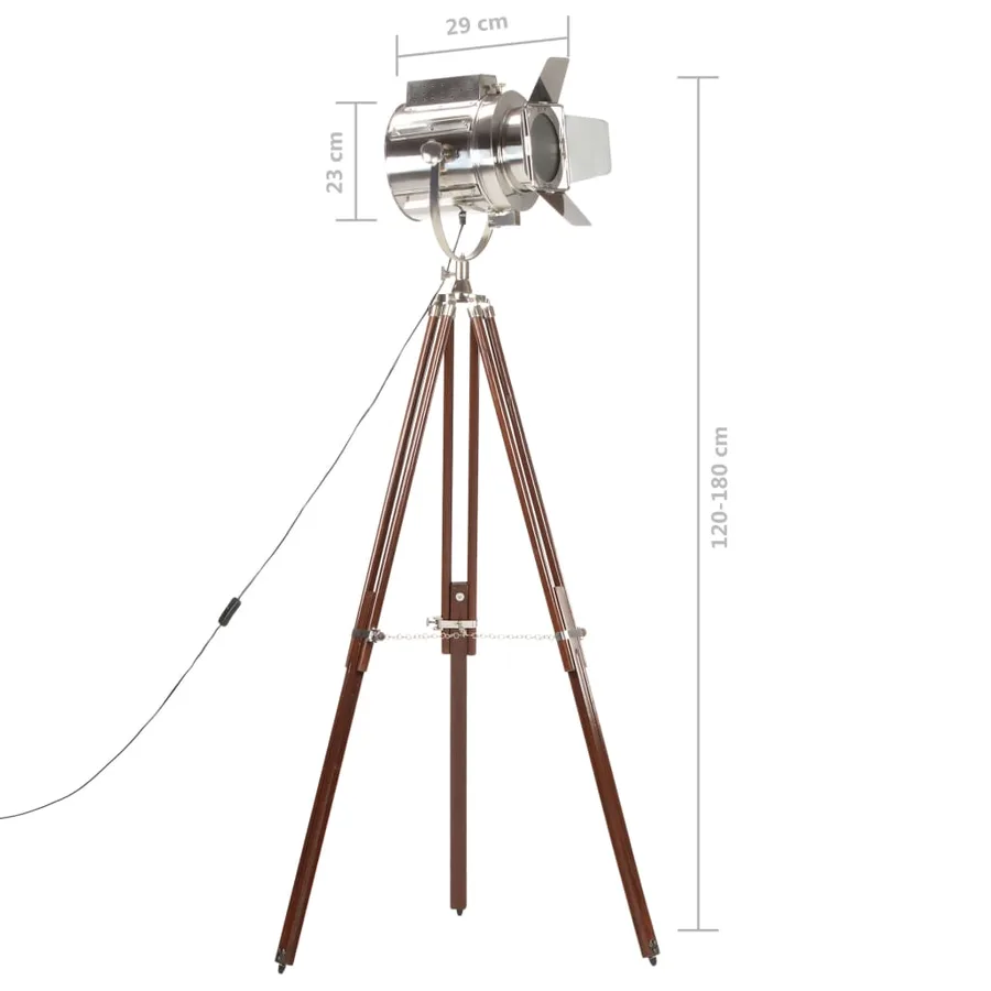 Lampadaire à trépied bois de manguier massif 180 cm - 15
