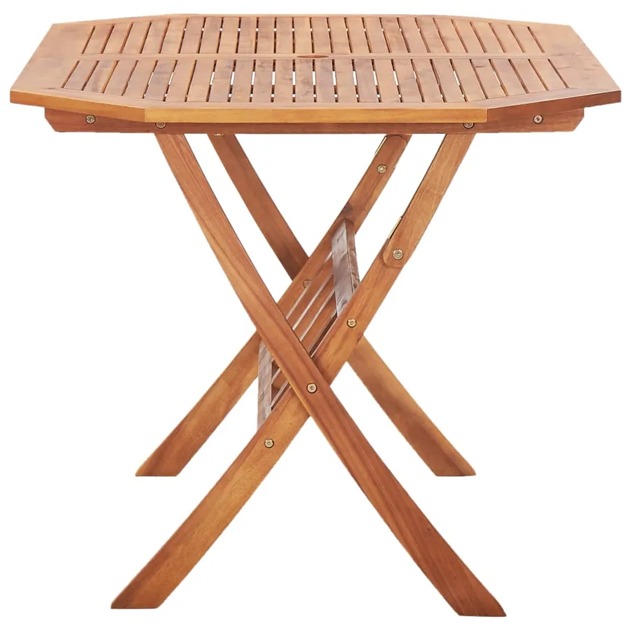 Table pliable de jardin 135 x 85 x 75 cm Bois d'acacia massif - 3