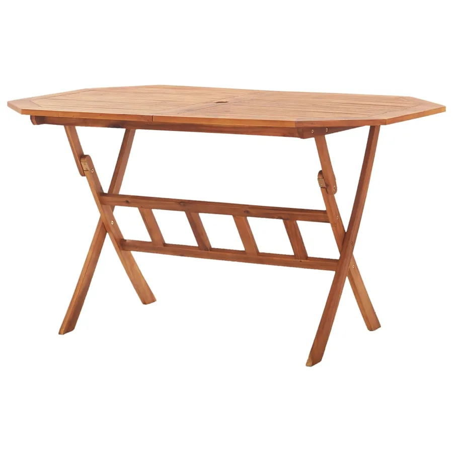 Table pliable de jardin 135 x 85 x 75 cm Bois d'acacia massif - 4