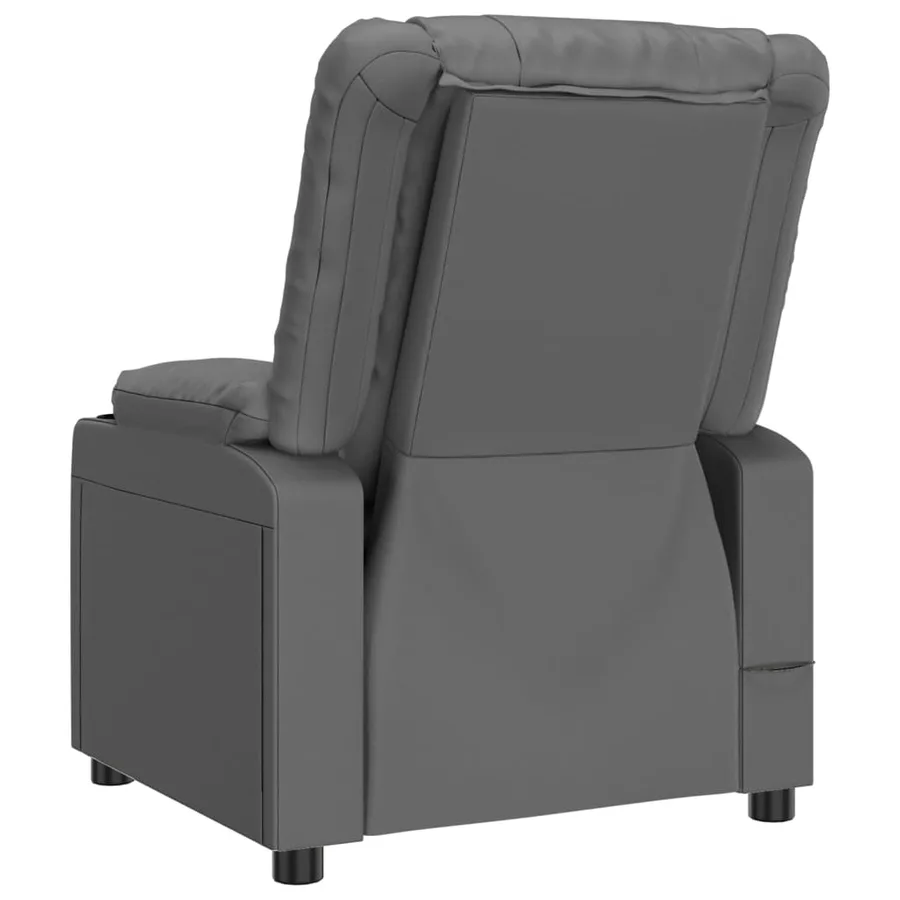 Fauteuil de massage électrique Gris Similicuir - 6