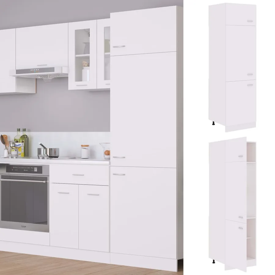 Armoire réfrigérée "Lyon" Blanc 60 x 57 x 207 cm Bois d'ingénierie
