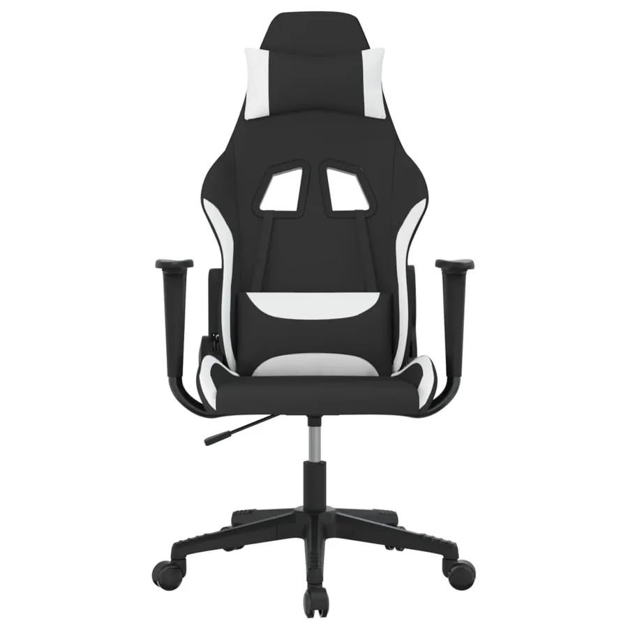 Chaise de jeu Noir et blanc Tissu - 3