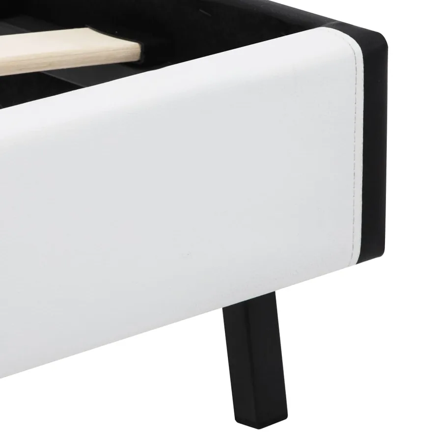 Cadre de lit avec LED sans matelas blanc 120x200 cm - 7