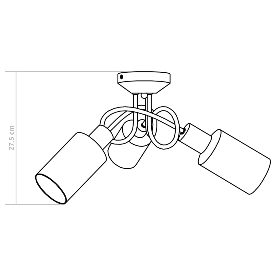 Plafonnier avec abat-jour en verre 3 ampoules E14 Blanc  Cône - 10