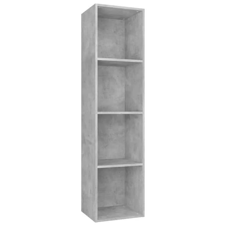 Bibliothèque/Meuble TV Gris béton 36x30x143cm Bois d’ingénierie - 2