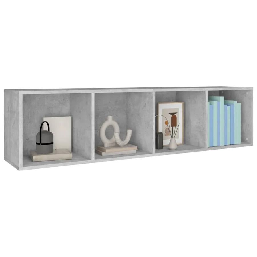 Bibliothèque/Meuble TV Gris béton 36x30x143cm Bois d’ingénierie - 7